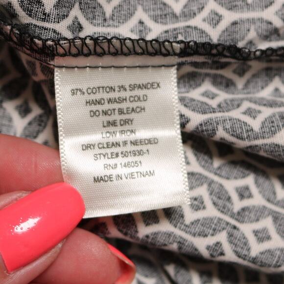 Monteau Black Taupe Patterned Mini Dress Square Neck Sheath Fit Size S - Picture 9 of 11